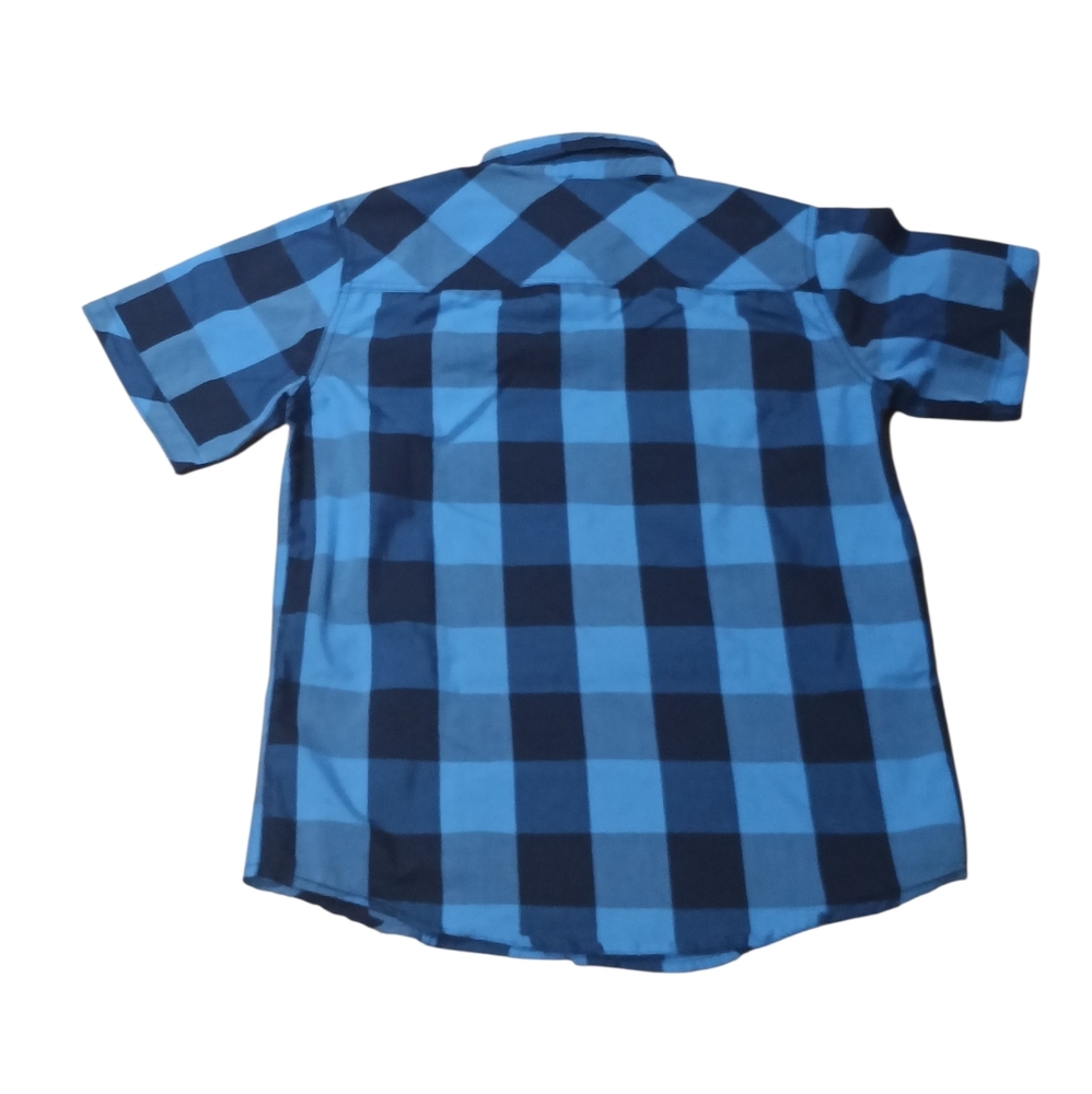 Burnside Blue and Black Checkered Button-Down Shirt - Picture 5 of 5
